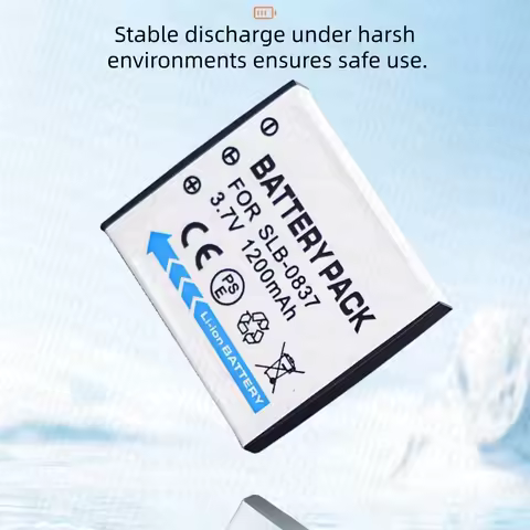 3.7V 1200mAH SLB-0837 battery suitable for Samsung camera i5 i6 L73 L50 L60 NV3 NV5 NV7