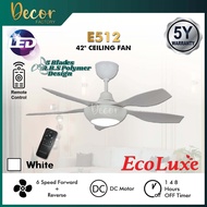 Ecoluxe Fan E503 56" E502 Baby Fan 42" E512 Baby Fan 6 Speed + Reverse DC Motor Remote Control Ceili