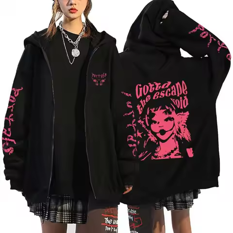 Melanie Martinez Portals Tour Zip Up Hoodies Casual Men Women Hooded Sweatshirts Hip Hop Streetwear 