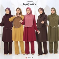 [2PCS RM99] Dalila Jubah Seluar Safwah Suit Muslimah [Pelbagai Warna ] for Umrah Haji Ironless [TANP