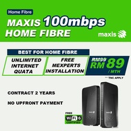 MAXIS HOME FIBRE BROADBAND PLAN 100Mbps/300Mbps/500Mbps/1Gbps/2Gbps WITH UNLIMITED QUOTA