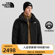 北面（The North Face）【经典款】三合一冲锋衣男户外防水羽绒鹅绒保暖22秋季上新|81QS YU3/黑色 L/175