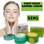 BAYAR DI TEMPAT PAKET KECANTIKAN KULIT / GARNIER CREAM KRIM GARNIER SIANG MALAM DAN SABUN