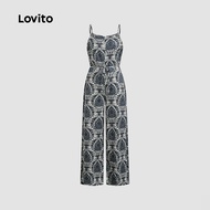 Lovito Casual Jumpsuit Paisley Pattern Jumpsuit for Women LNM69291