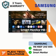 Samsung 32" M8 M80F UHD Smart Monitor With Webcam - White (LS32FM803UEXXS)