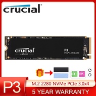 New Crucial P3 500GB 1TB 2TB NVMe Internal Solid State Drive PCIe 3.0 3D NAND M.2 2280 SSD up to 3500MB/s For Desktop Laptop