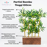 Bambu Partisi Pembatas Ruangan T 100cm /Bambu Penyekat Ruangan/Tirai Bambu/Tirai Hias/Dekorasi Rumah