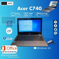 WINDOWS LAPTOP ACER C740||WINDOWS 10 128GB SSD||4GB RAM|| GOOD FOR STUDENTS BUNNIES GAMING OFFICE WO