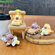 RALPHYG Capybara Doll Fighter Keychain, UV Electroplating Cartoon Capybara Car Pendant, Creative Cut