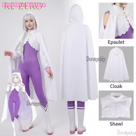 Emilia Cosplay Costum Life In A Different World From Zero Halloween Christmas Outfits For Comic Con 