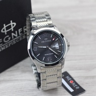 Jam tangan Pria Hegner 1207 tali rantai tanggal hari aktif original