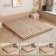 Platform Bed Floor Bed Japanese Style Low Bed Tatami Solid Wood Moisture-Proof Bed Frame Frame Witho