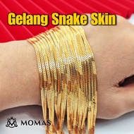 Gelang Snake Skin Dewasa Bajet Emas 916 Tulen / Rantai Tangan Emas 916 Tulen / Rantai Tangan Kulit U