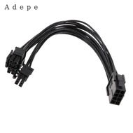 [Adepe] CPU 8-pin to 8+4pin Connector Power Supply Converter Cable Wire Black 20cm