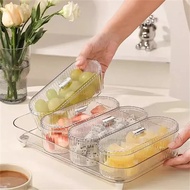 Bekas Kuih Raya Airtight Fruit Tray Container - 5 in 1 Food Storage for Cookies Snacks Nuts, Kitchen