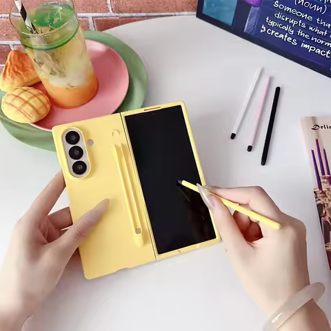 Matte PC Shockproof with Pen Slot with S Pen Phone Case for Samsung Galaxy Z Fold 7 6 5 4 3 Fold7 Z 