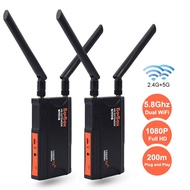 250m Wireless Wifi HDMI Extender Video Transmitter and Receiver 1080p 60HZ Support 1 To 2 3 4 Splitter Screen Share for PS4 Xbox TV Box Camera DVD Laptop PC To TV Monitor Projector