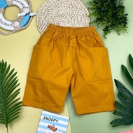 [Genuine] [Real Photo] Khaki boyfriend shorts with 2 big hip pockets, size for you 5/10T Exchange su