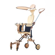 BEIGE Folding Stroller For Baby Travel Stroller Bike for Baby Lightweight Portable Baby Stroller