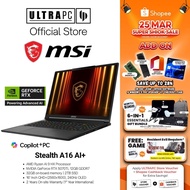 MSI Stealth A16 AI+ Gaming Laptop — RTX5070Ti - 16" QHD+ OLED 240Hz - AMD Ryzen AI 9 HX - 32GB RAM -