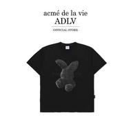ADLV [acme de la vie] Oversize T-Shirt Fuzzy Rabbit Short Sleeve Black (50061ORBSSU_F3BKXX) oversize