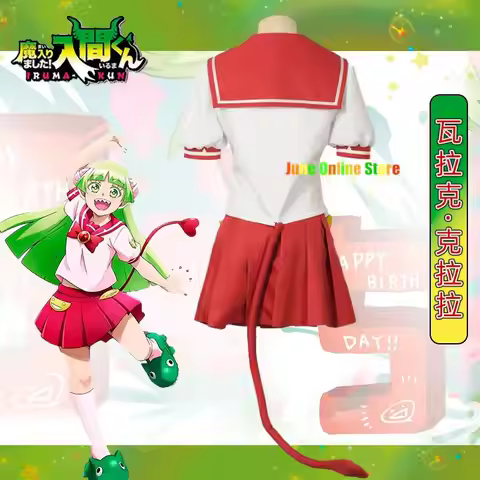 Anime Welcome to Demon School Iruma-kun Valac Clara Cosplay Costume Custom Women Sailor Suits Devil 