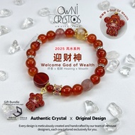 【OwniCrystos】2025 迎财神 FengShui God of Fortune Red Agate Citrine Strawberry Quartz 红玛瑙 黄水晶 草莓晶 Natura