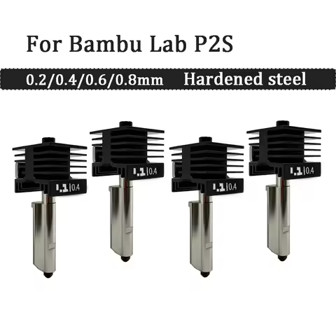 Upgraded P2S Hotend Hardened 0.2/0.4/0.6/0.8mm Nozzle P2s Extruder Hotend Print Head for Bambu Lab P