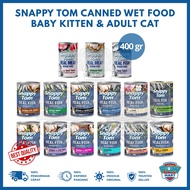 Snappy Tom Canned Baby Kitten & Adult Cat Wet Food (400gr) - Junior Senior BabyCat Grain Free Canned