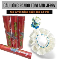 Ống Cầu Lông Tom and Jerry Đỏ 12 Trái Chính Hãng Tập Luyện Hằng Ngày Và Chơi Phong Trào