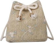 Womens Woven Crossbody Bag Woven Tote Bag and Cosmetic Bag Summer Beach Weaving Chic Woven Tote Hand