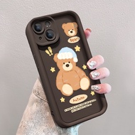 หมีตลก เคสโทรศัพท์มือถือ Tpu For Xiaomi Redmi เคส 9A 9 9T Note 8 9 10 11 12 Pro Plus Mi 11 Lite POCO X5 M2 M3 12C 10C 10 Prime ซิลิโคนนิ่ม กันกระแทก สีพื้น เคสสำหรับมือถือ
