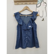 Thin Jeans Sleeveless Cute Style Label Work Size 40-22 Length 1822 There Are Signs Of Use. Read The 