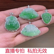 rantai leher rantai rantai gelang tangan Myanmar Natural A Goods Jade Jade Pendant 18k Emas bertatah