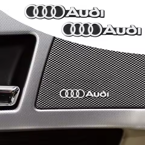 For Audi Sline A1 A3 A4 B6 B7 B8 A5 A6 C6 A7 A8 Q3 Q5 Q7 Car Logo Speaker Audio Stereo Labeling Stic