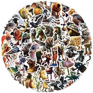 100Pcs Italian Brainrot Stickers Tralalero Tralala Tung Tung Tung Sahur Cartoon Stickers Waterproof