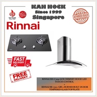 RINNAI RH-C209-GCR CHIMNEY HOOD+RINNAI RB-7302-GBS 2 BURNER BUILT-IN HOB BUNDLE