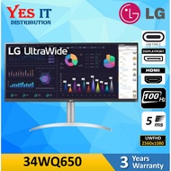 LG Ultrawide 34WQ650 IPS FHD DisplayHDR 400 FreeSync Build In Speaker Type-C Ultrawide Monitor