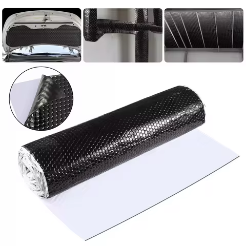 Heat Insulation Pad Aluminum Butyl Rubber Sound & Heat Insulation Cotton Pad 50x50cm Self-Adhesive C