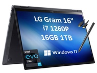 LG Gram 16T90Q 16'' WQXGA 2-in-1 Touchscreen (Intel 12th Gen 12-Core i7-1260P, 16GB LPDDR5 RAM, 1TB