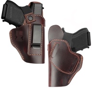 OWB & IWB Holster, Top-Grain Leather Holster for Glock 17 19 43X fitsTaurus G2C G3 G3C for Shield 9m