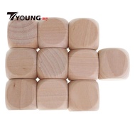 [Available] 10PCS Wooden Blank Dice D6 30mm for Kids & Children DIY Decorating Game Toy
