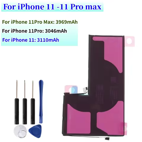 High Capacity Battery For iPhone 11 11 Pro 11 Pro max Phone Replacement Batteries+Tools