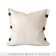 Model Room Modern Simple Pillow Light Luxury Living Room Lumbar Pillow Sofa Pillowcase Hotel Bedside