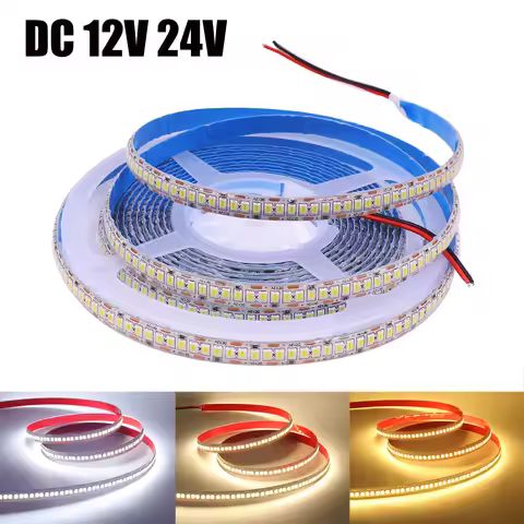 DC 12V 24V SMD 2835 240Leds/M LED Strip Waterproof IP65 IP21 Warm/Natural White Home Decor Flexible