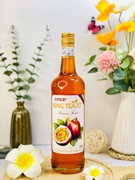 Syrup CHANH DÂY Pha Chế (Syrup Passion Fruit )KINGTEA.XT -Chai Thủy Tinh 800ml