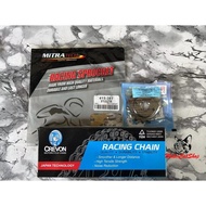 Rantai (CREVON) Gold, Sprocket (SUPRIMO) Yamaha Y15 Y15 FZ150 Sprocket Set (415H-132L)