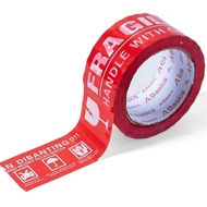 MERAH Fragile Duct Tape 2 inches wide | Red Fragile duct tape | White Fragile Duct Tape