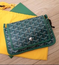 GOYARD Plumet Y字老花滿印多口袋可拆卸肩帶 帆布拼皮 WOC信封包手拿包 斜挎包單肩包 小號 | PLUMETPMLTY09CL09P | 全新正牌正貨