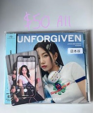 Lesserafim unforgiven 日本版專輯 japan 2nd single CD Lazuha中材一葉 Sakura櫻花小卡